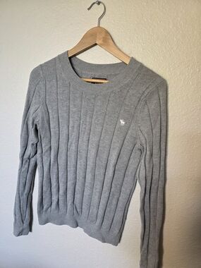 *Y2K* Abercrombie & Fitch Gray Cableknit Sweater